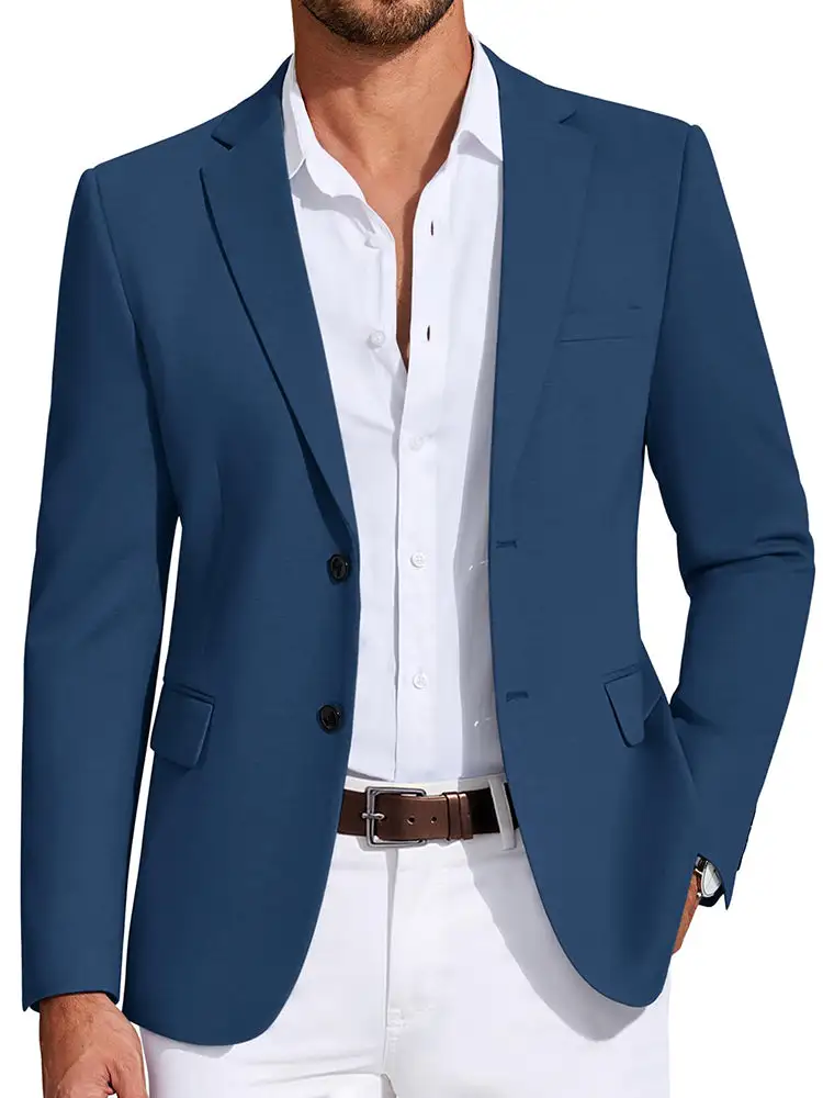 Warm Business Casual Two Buttons Suit Jacket Blazer