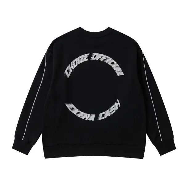 Men's Striped Printed Crew Neck Sweater