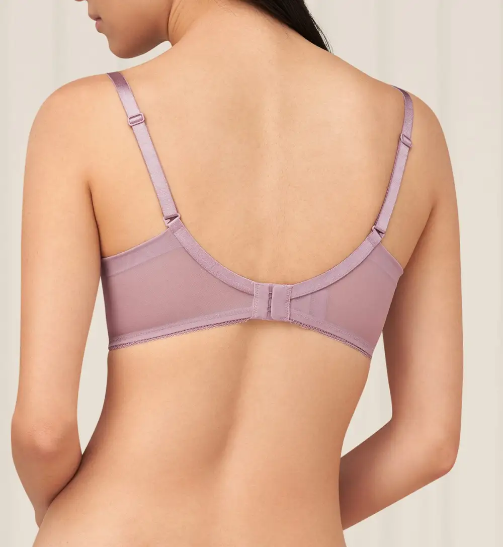 Women's Smooth-Line Wired Deep-V Push-Up Mesh Breathable Bra