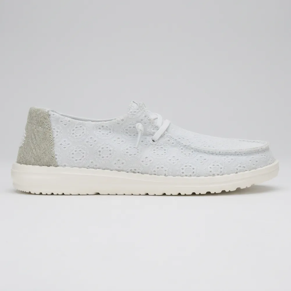Eyelet Lace Casual Slip On Shoes For Women