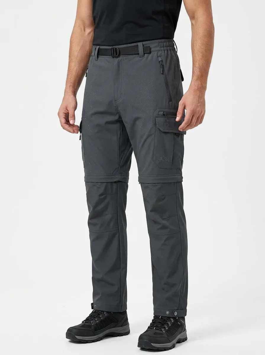 Men's Adventure Trail Water-Resistant Zip-Off Tactical Cargo Pants