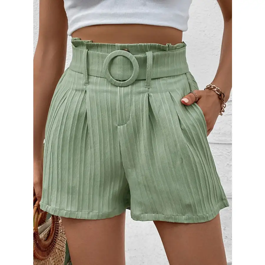 Belted Shorts with Pockets