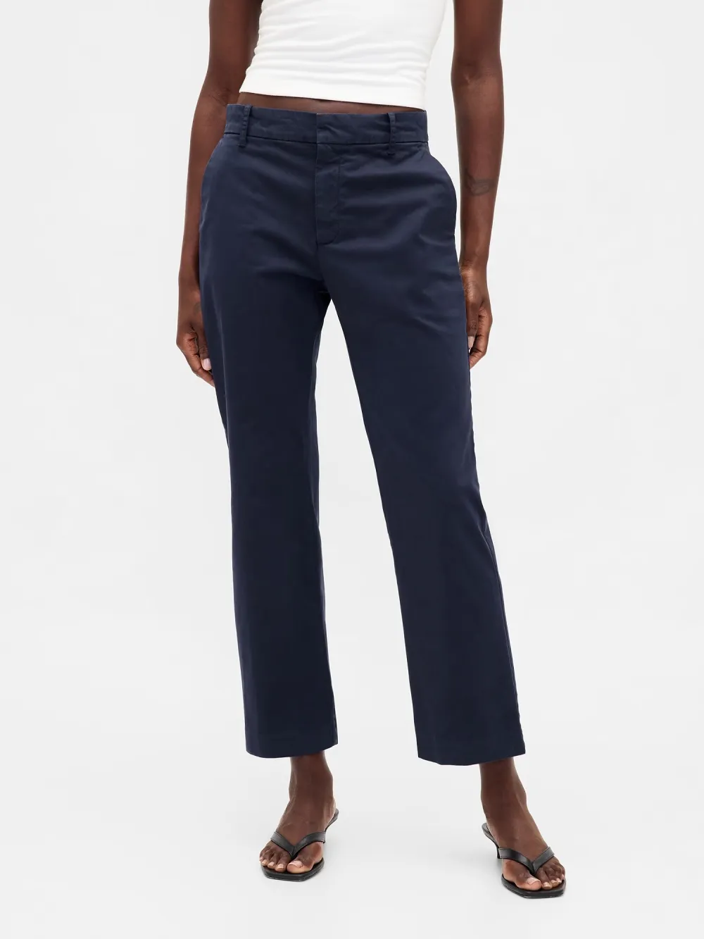 Mid-Waist Stretch Pants