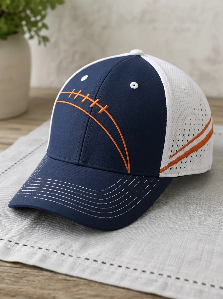 Men's Gridiron American Football Fan Stitch Printed Mesh Cap