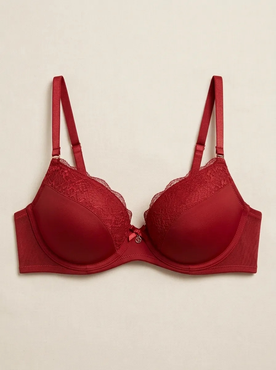Women's Classic Padded Floral-Lace Lace-Trim Bra
