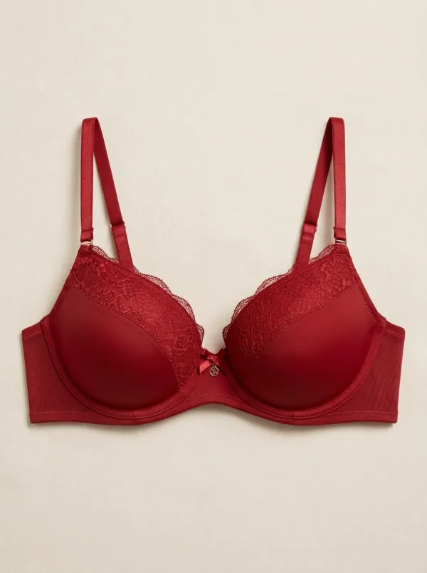 Women's Classic Padded Floral-Lace Lace-Trim Bra
