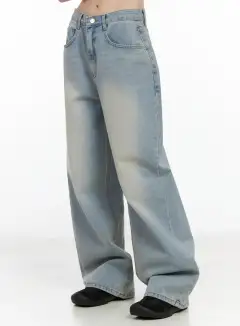 Contemporary Cotton Wide Leg Jeans
