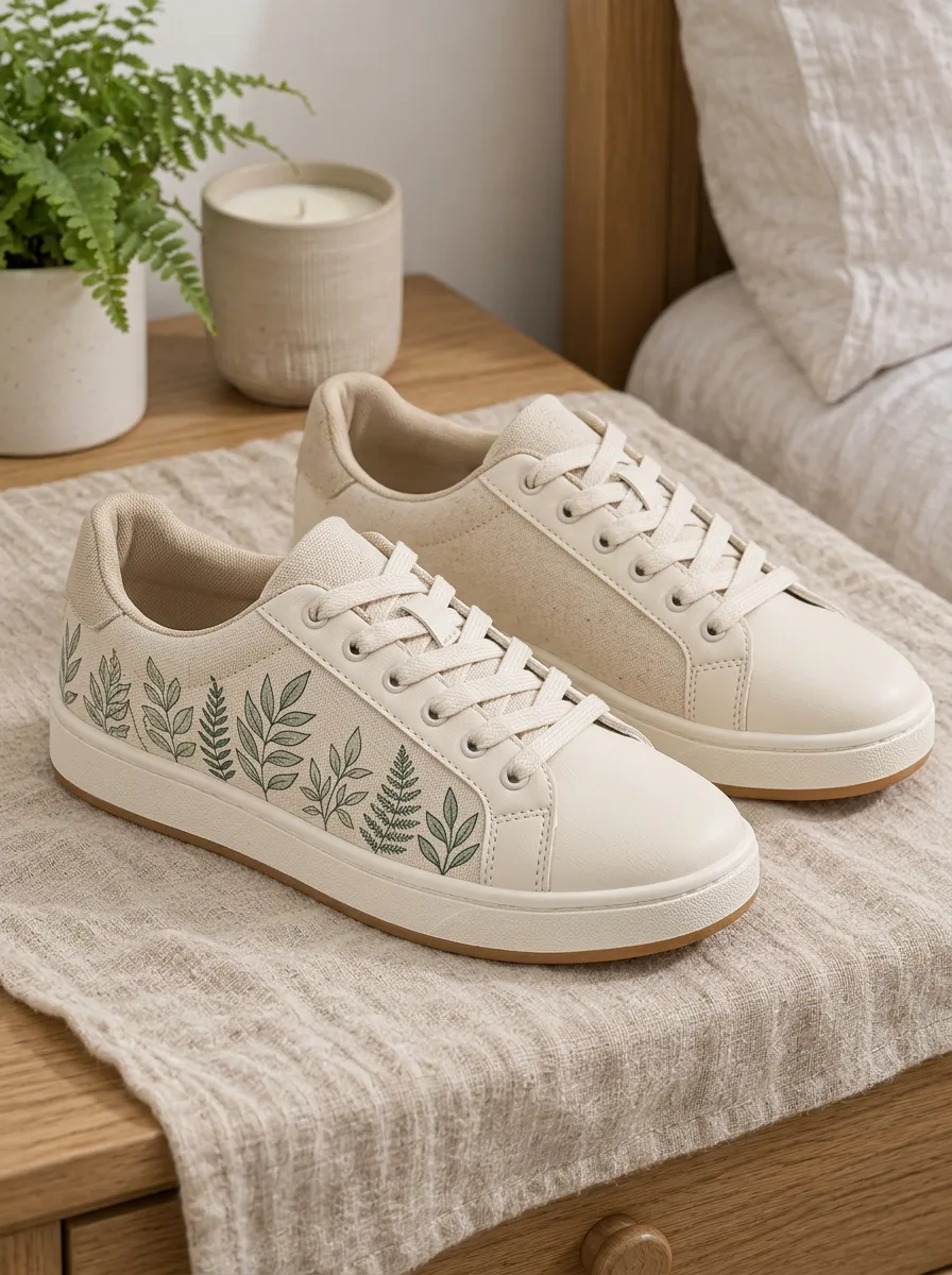 Women's Relaxed Botanical Nature Lover Fern Skate Shoes