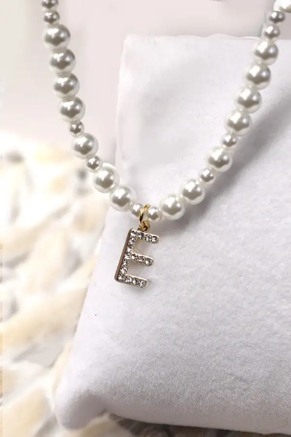 Pearl Initial Pendant Necklace