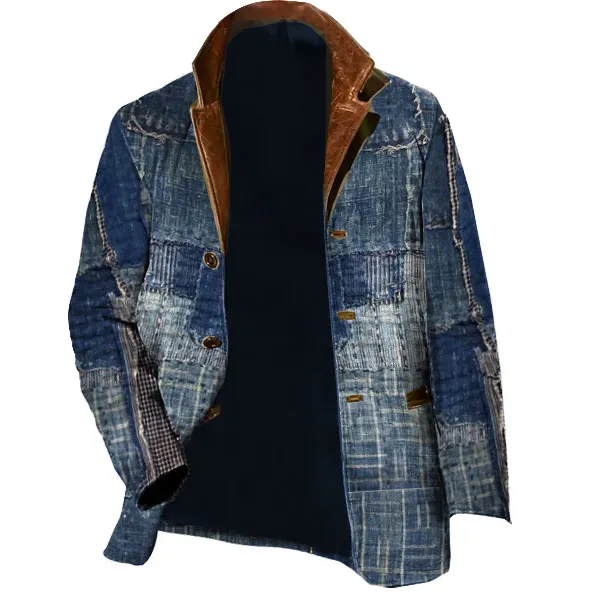 Faux Leather Lined Blazer
