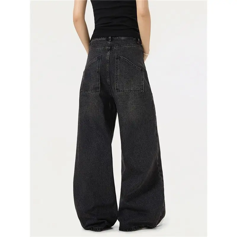 Women's Wide Leg Washed Jeans