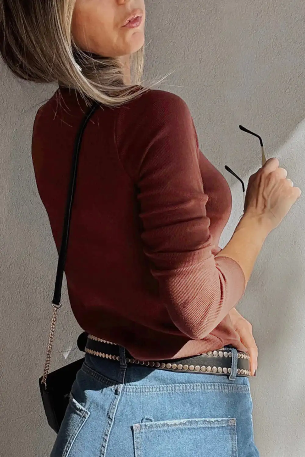 Women's Ribbed Long Sleeve Top