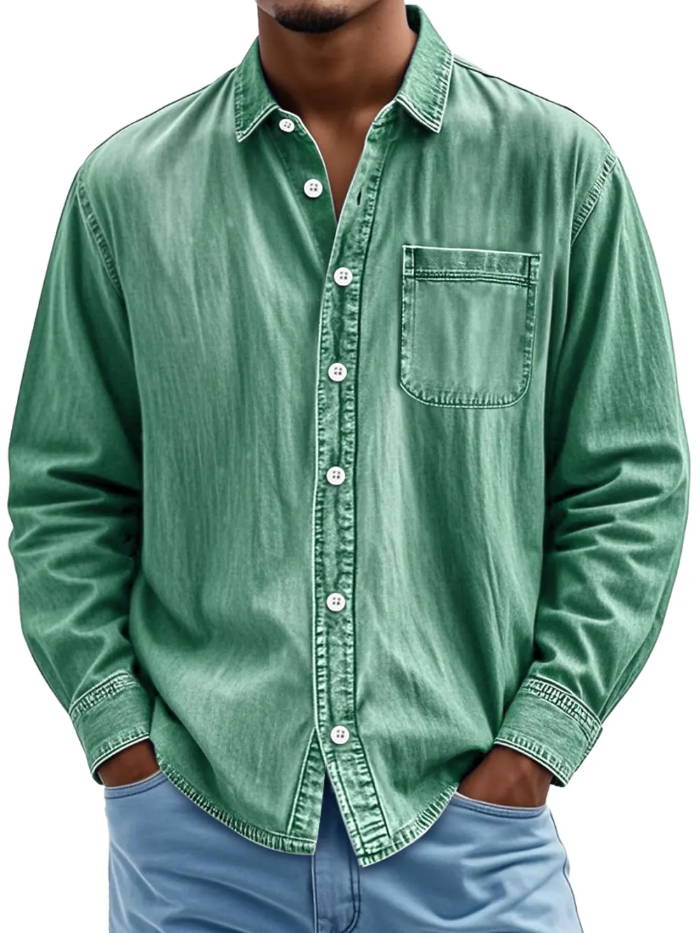 Heritage Long Sleeve Button Front Shirt