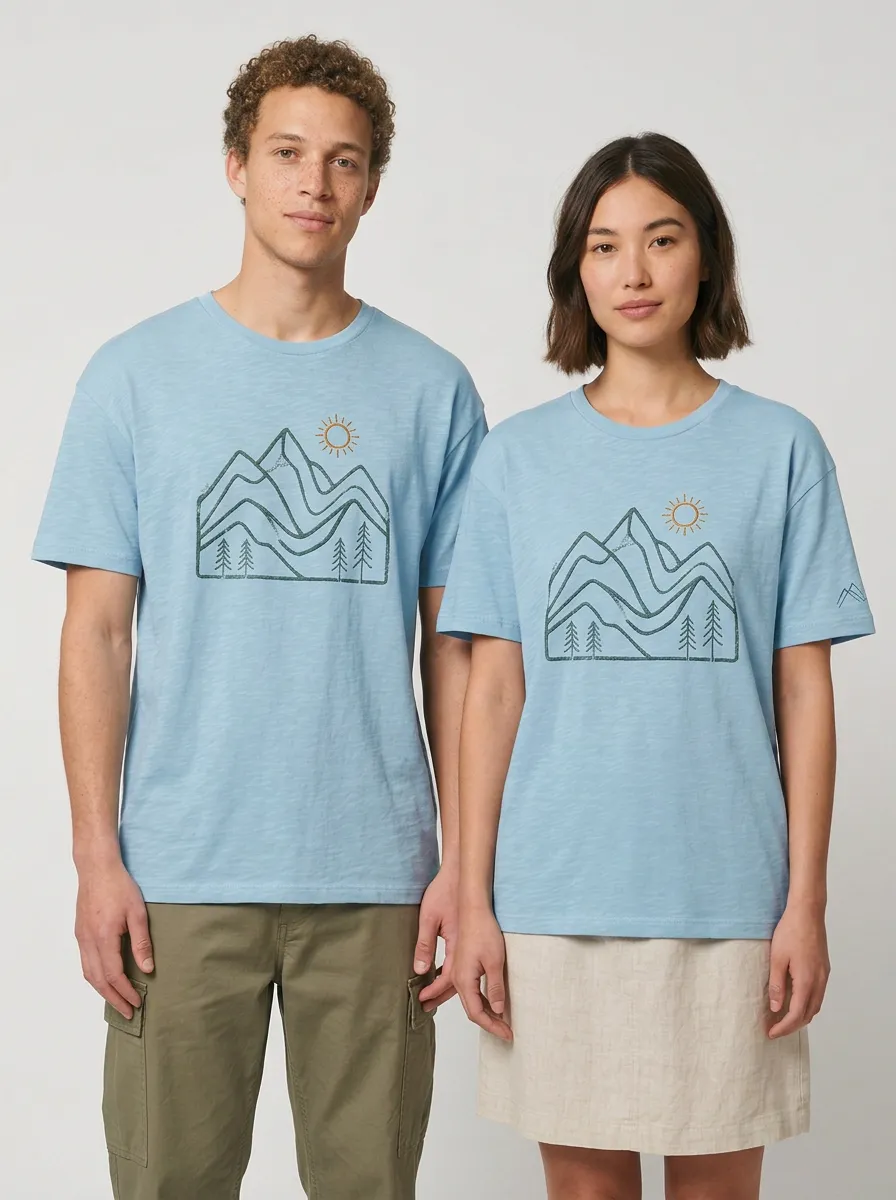 Unisex Nature Mountain Sun Forest T-Shirt