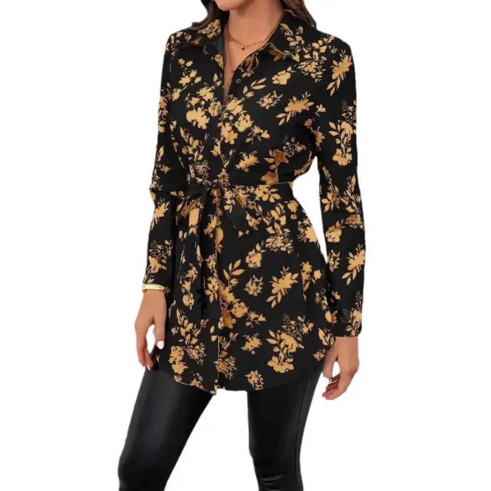 Easygoing Floral Relaxed Tunic Blouse