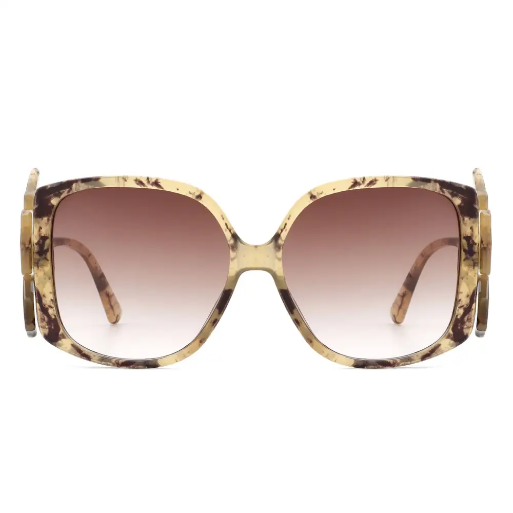 Layered Square Frame Sunglasses