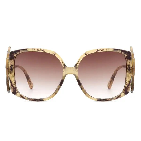 Layered Square Frame Sunglasses
