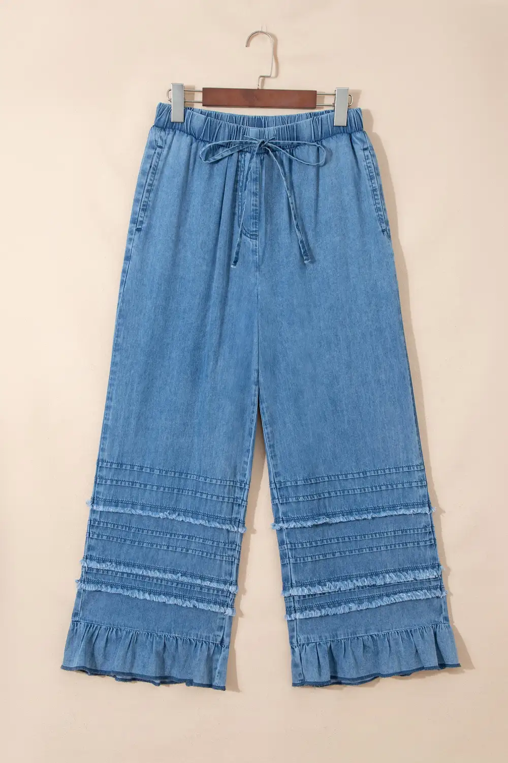 Relaxed Fit Wide Leg Casual Jeans