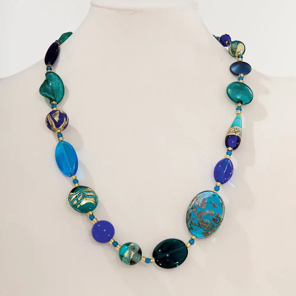Glass Coastal Beaded Necklace