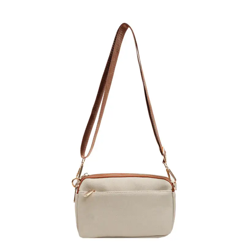 Soft Compact Faux Leather Square Crossbody Bag