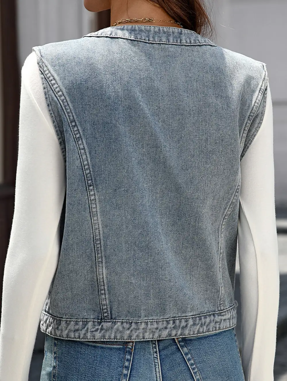 Denim Vest Sleeveless Tank Top