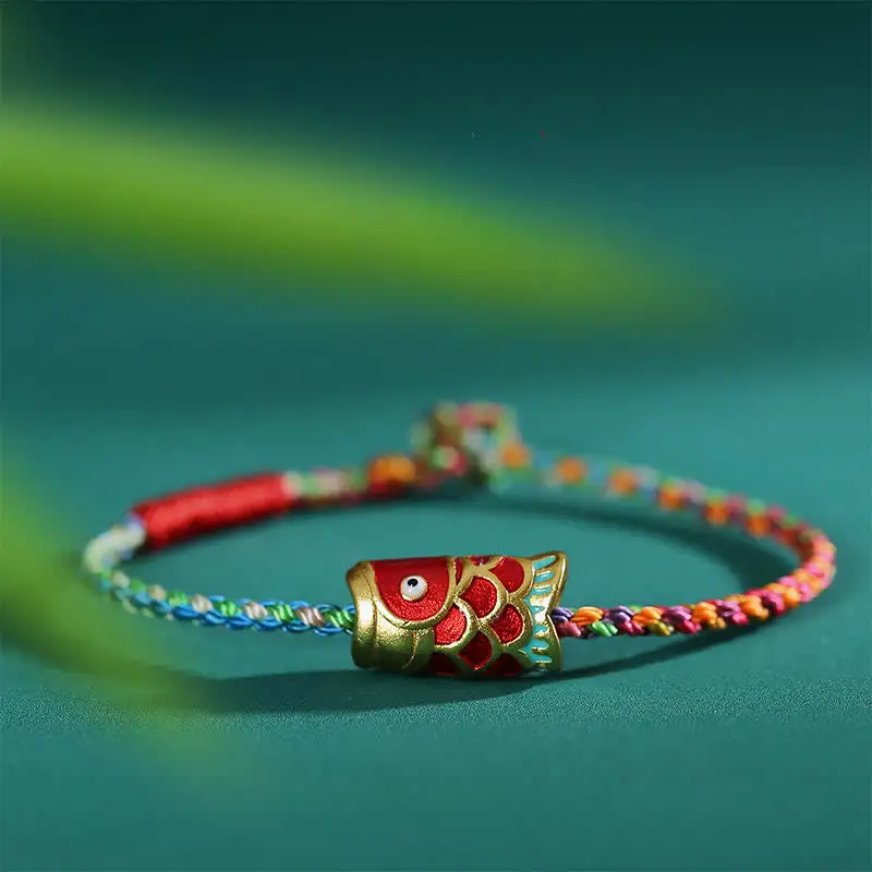 Hand Woven String Koi Fish Braided Bracelet