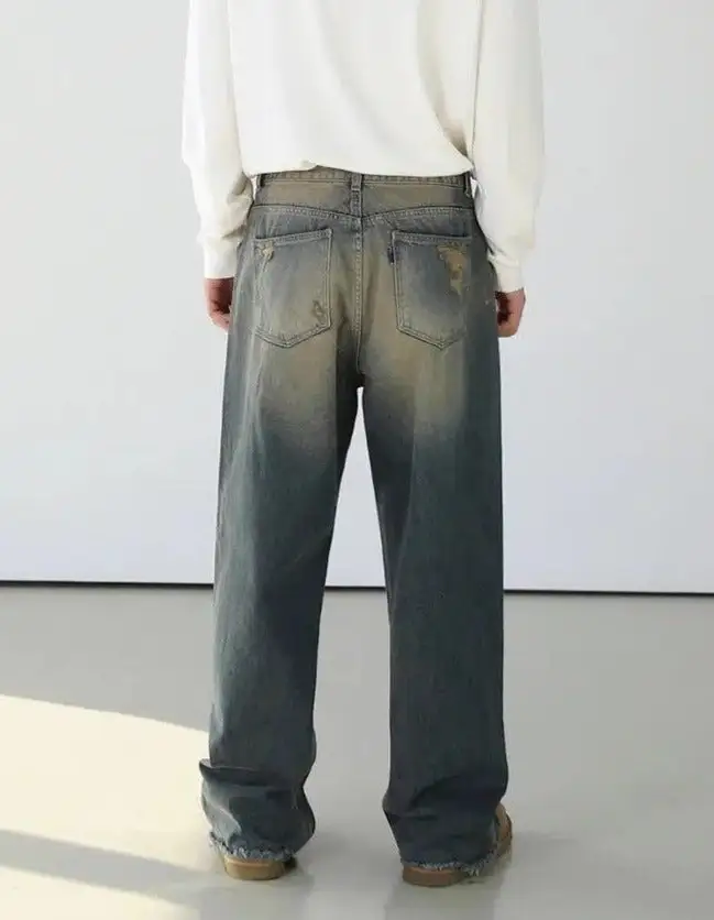 Faded Spots Detail Jeans