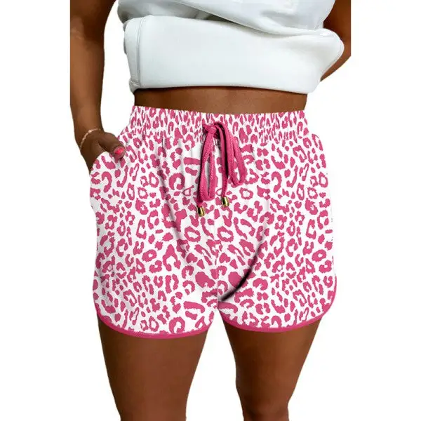 Relaxed Elastic Waist Lace Trim Shorts