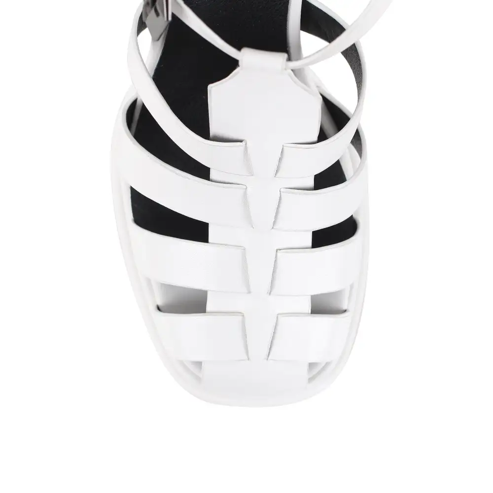 Platform Chunky High Heel Hollow Out Strappy Sandals