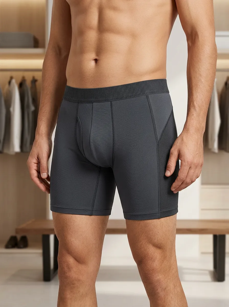 Clean-Look Performance Athletic Comfort Look Men's Boxer Briefs