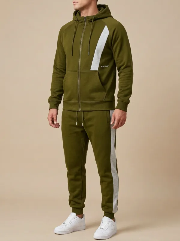 Men's Move Easy Contrast Panel Print Jogger Set