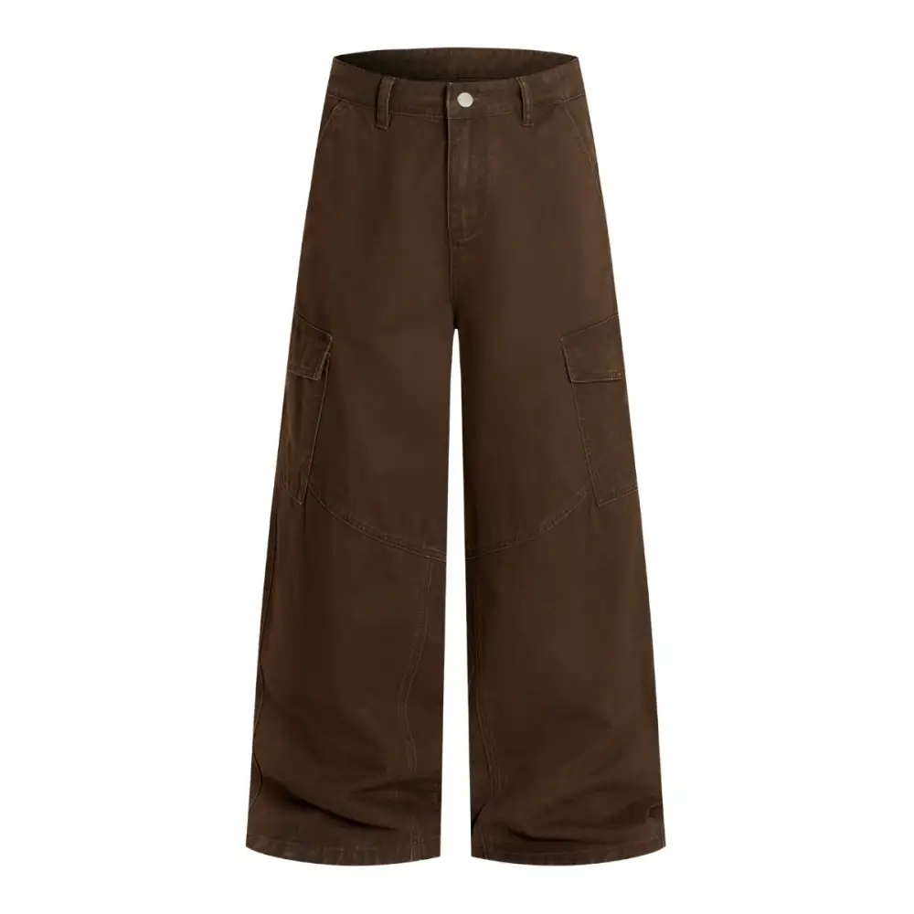 Straight Leg Baggy Paneled Cargo Pants