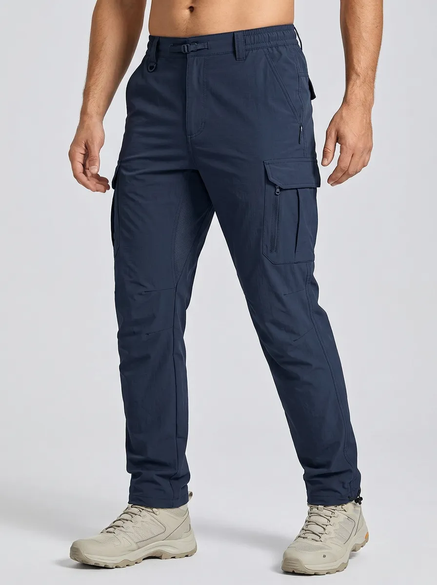 Men's Multi-Pocket Quick-Dry Travel D-Ring Cargo Pants