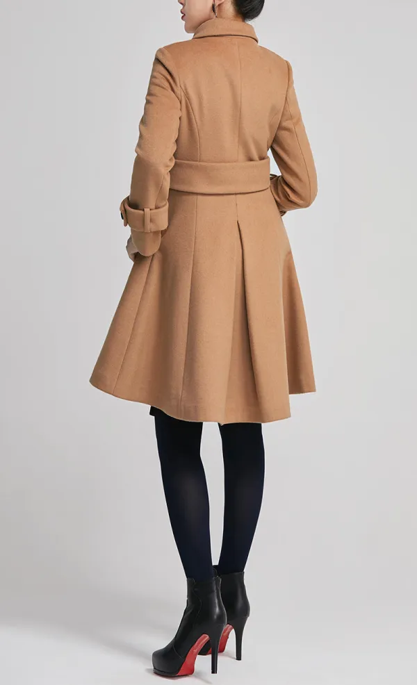Wool Tailored Pocketed Long Coat