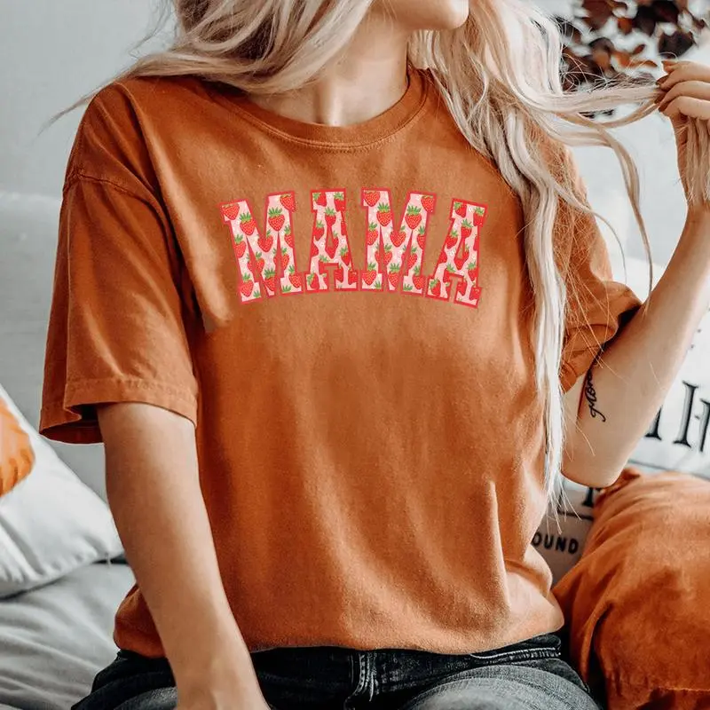 Mama Of The Berry First Birthday Strawberry Family Matching Women's Oversized Comfort T-Shirt
