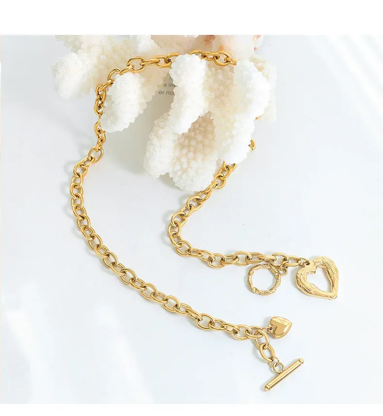 Heart Hammered Necklace