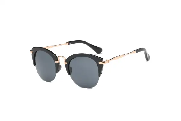 Women's Retro Classic Half Frame Horn Sunglasses