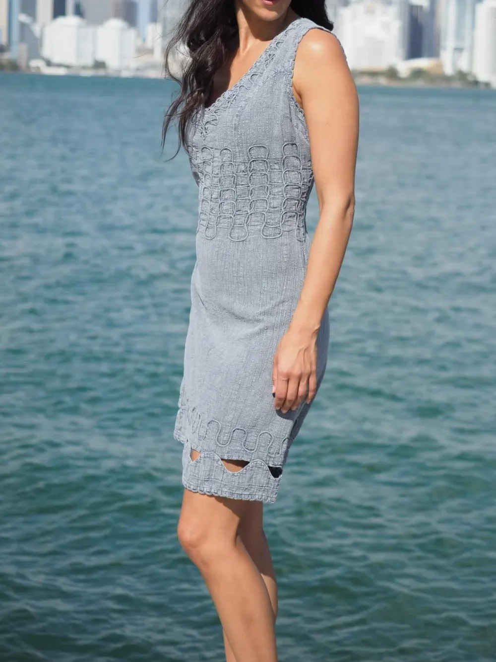 Fossil Gray Soft Drape Dress