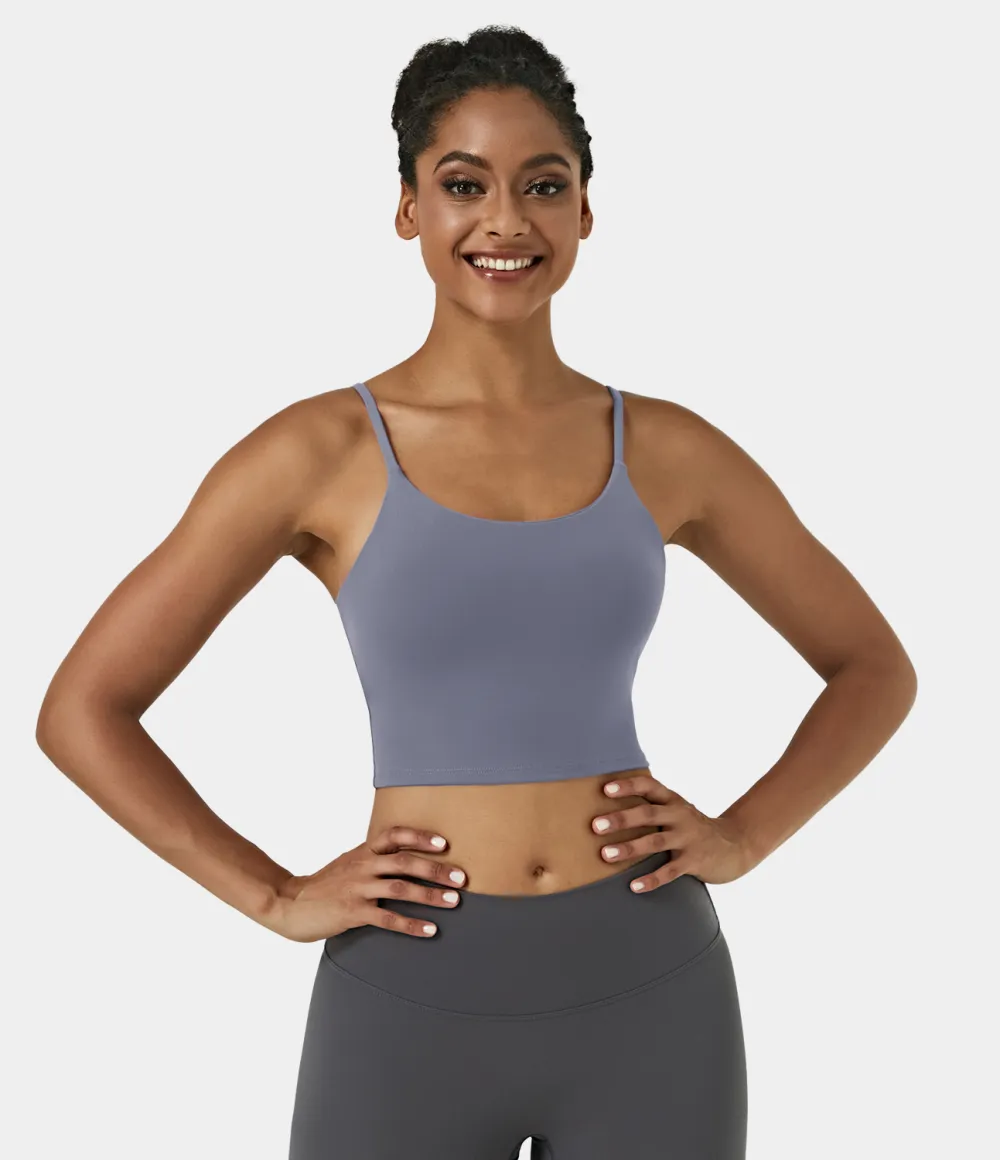 Basic Padded Workout Cropped Tank Top