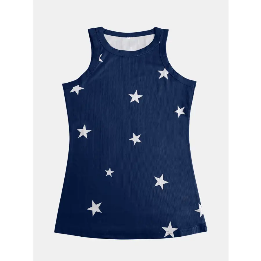 Full Size Star Round Neck Tank