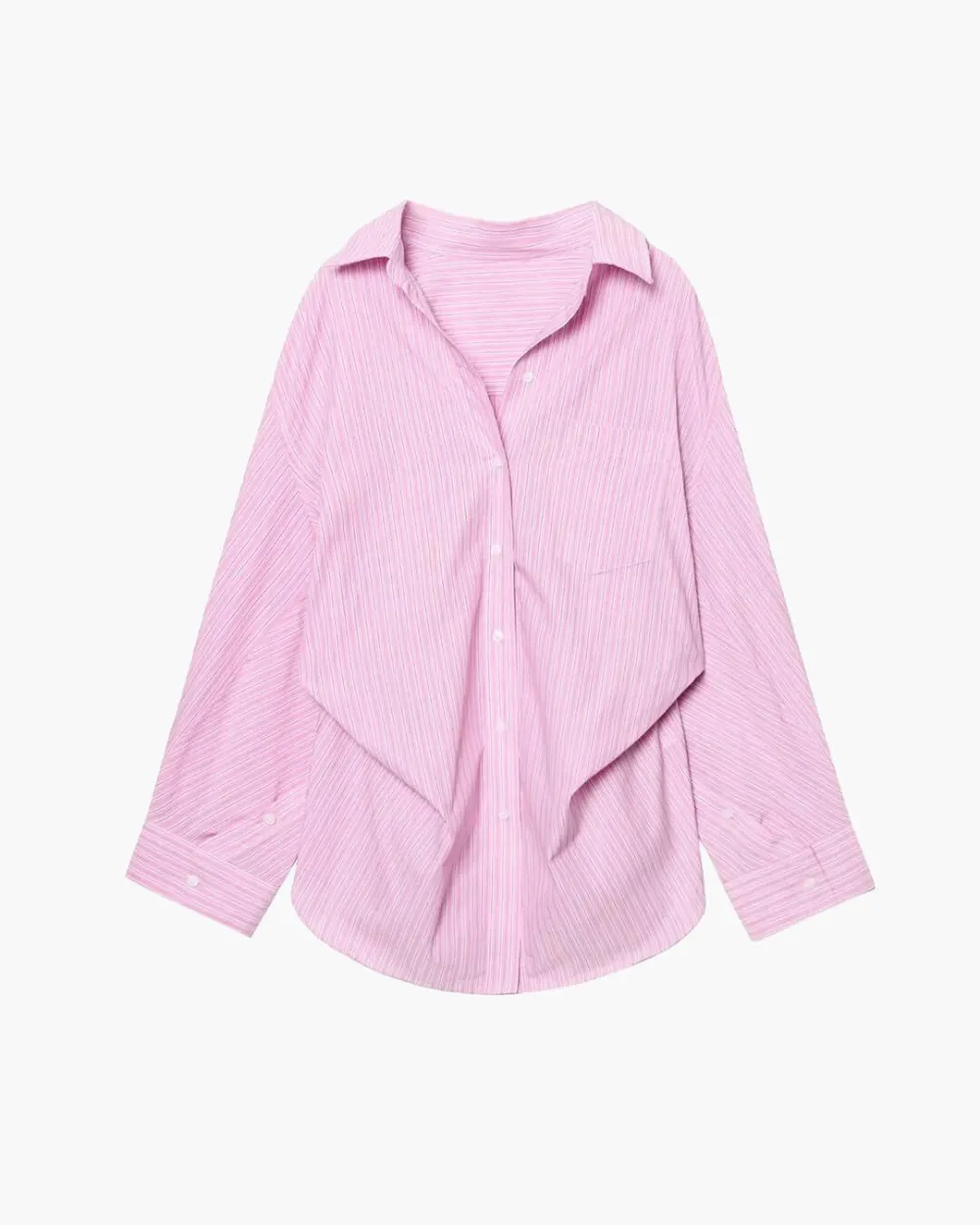 Bat-Sleeve Striped Shirt
