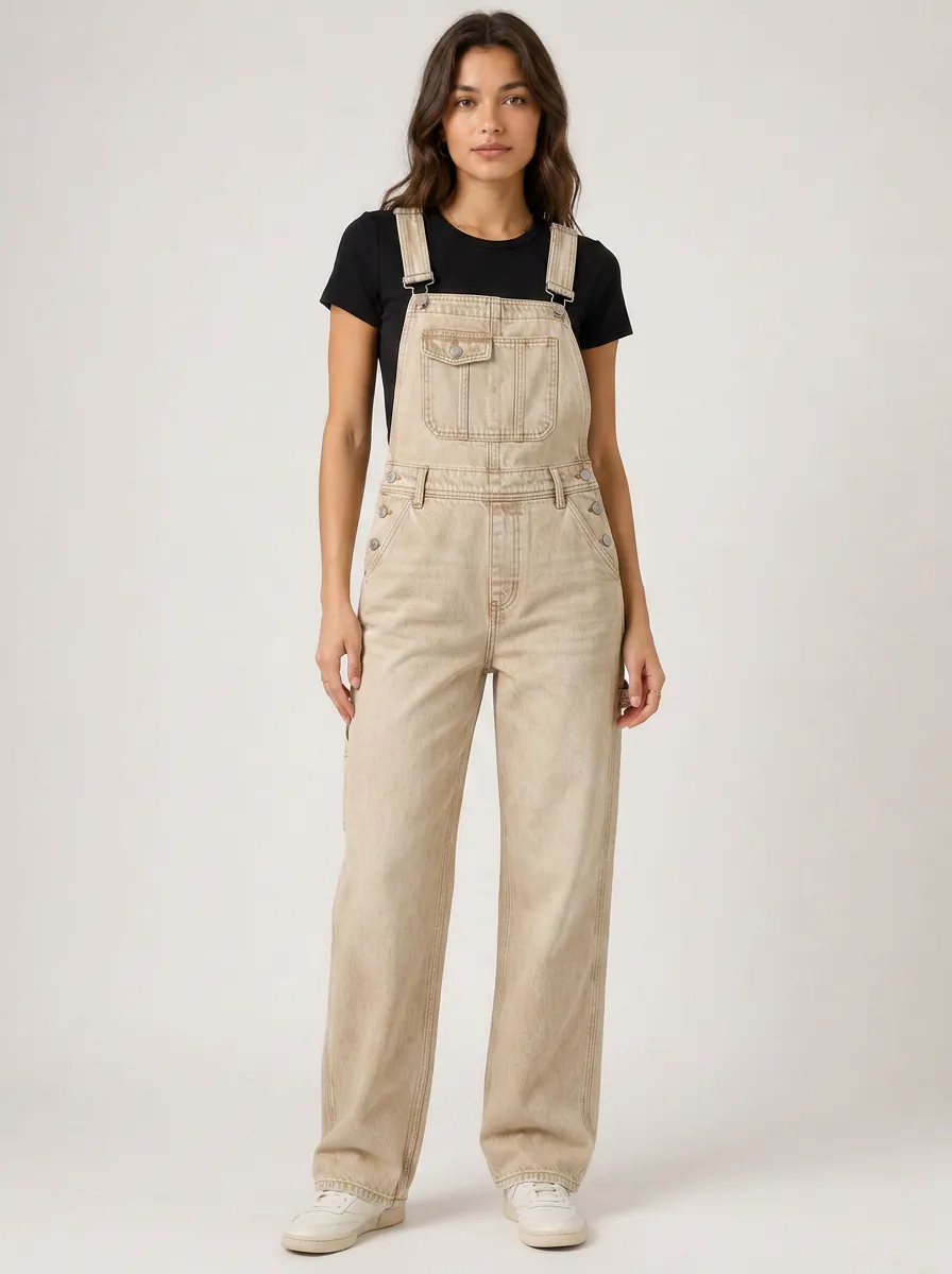 Women's Washed Heritage Denim Overalls