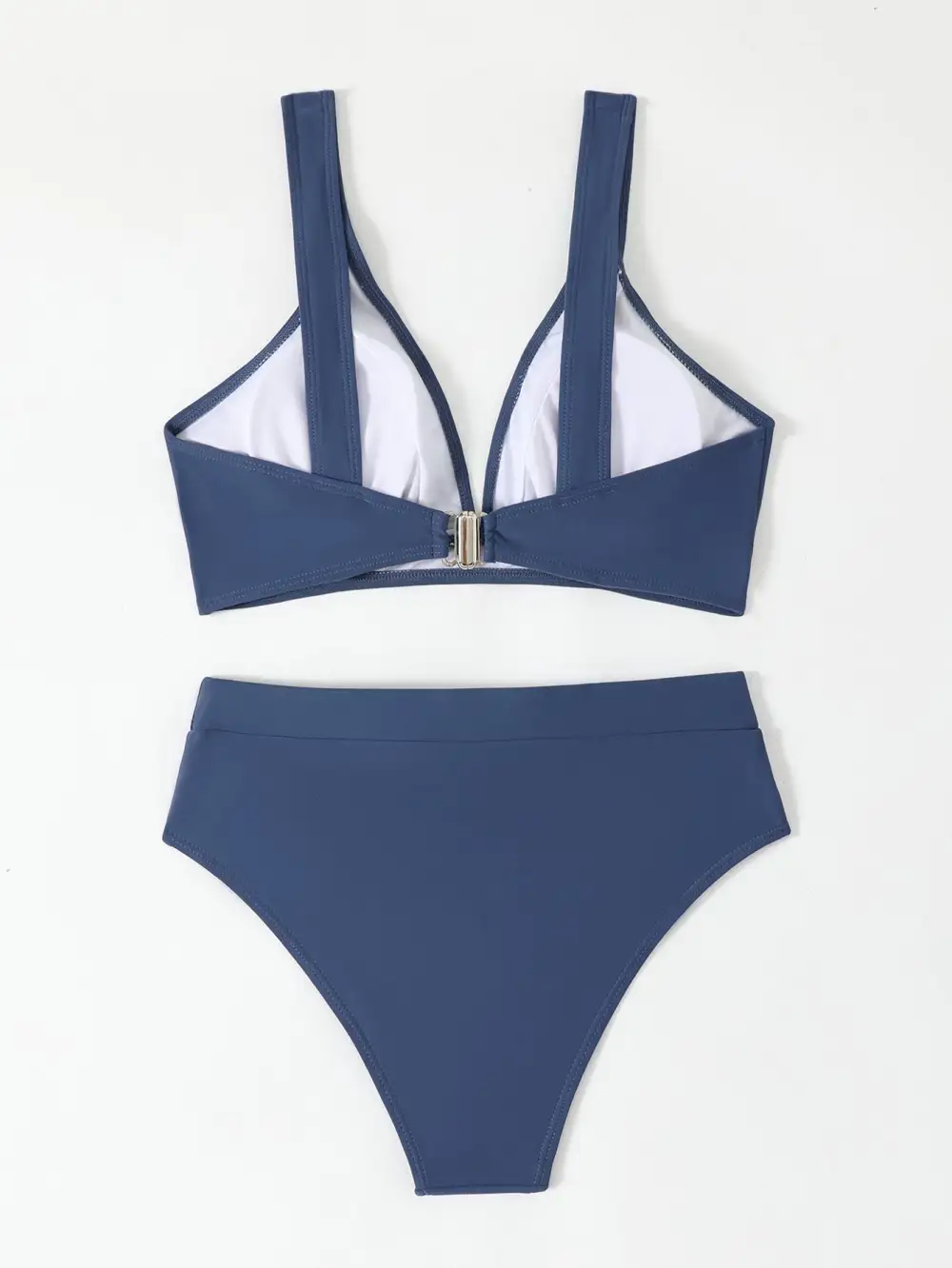 Tropical Poolside High Waist Bikini Set