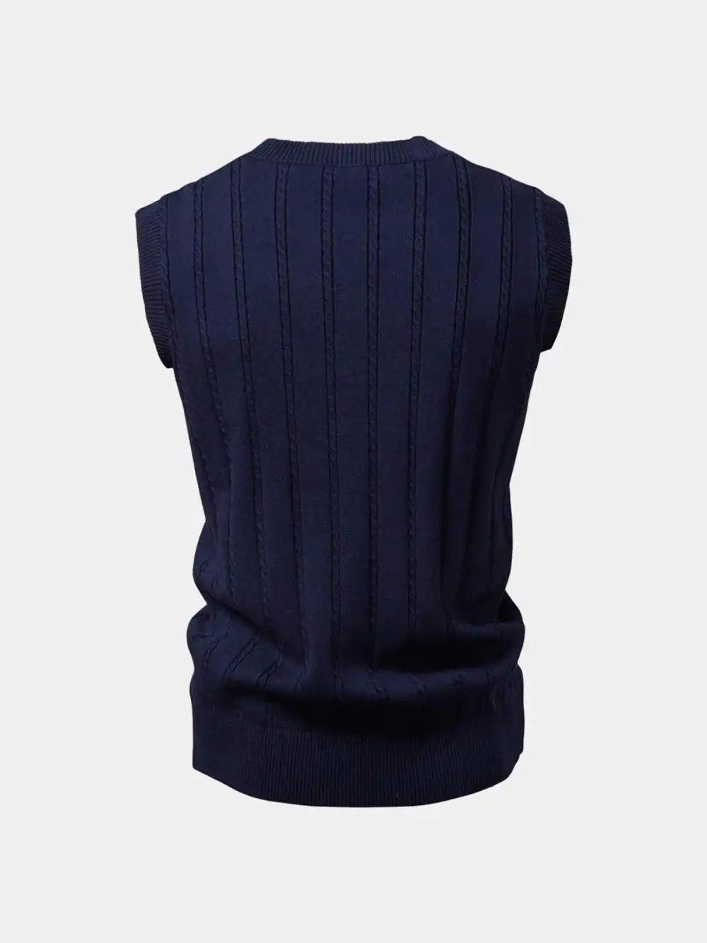 Cable Knit V Neck Sweater Vest