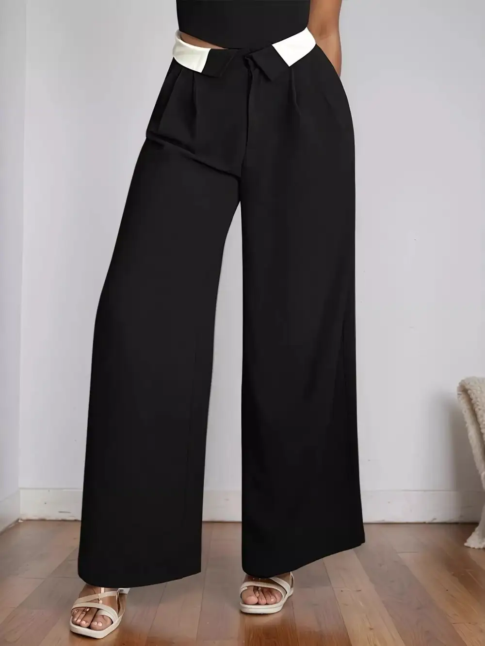 Wide Leg Cropped Everyday Versatile Pants
