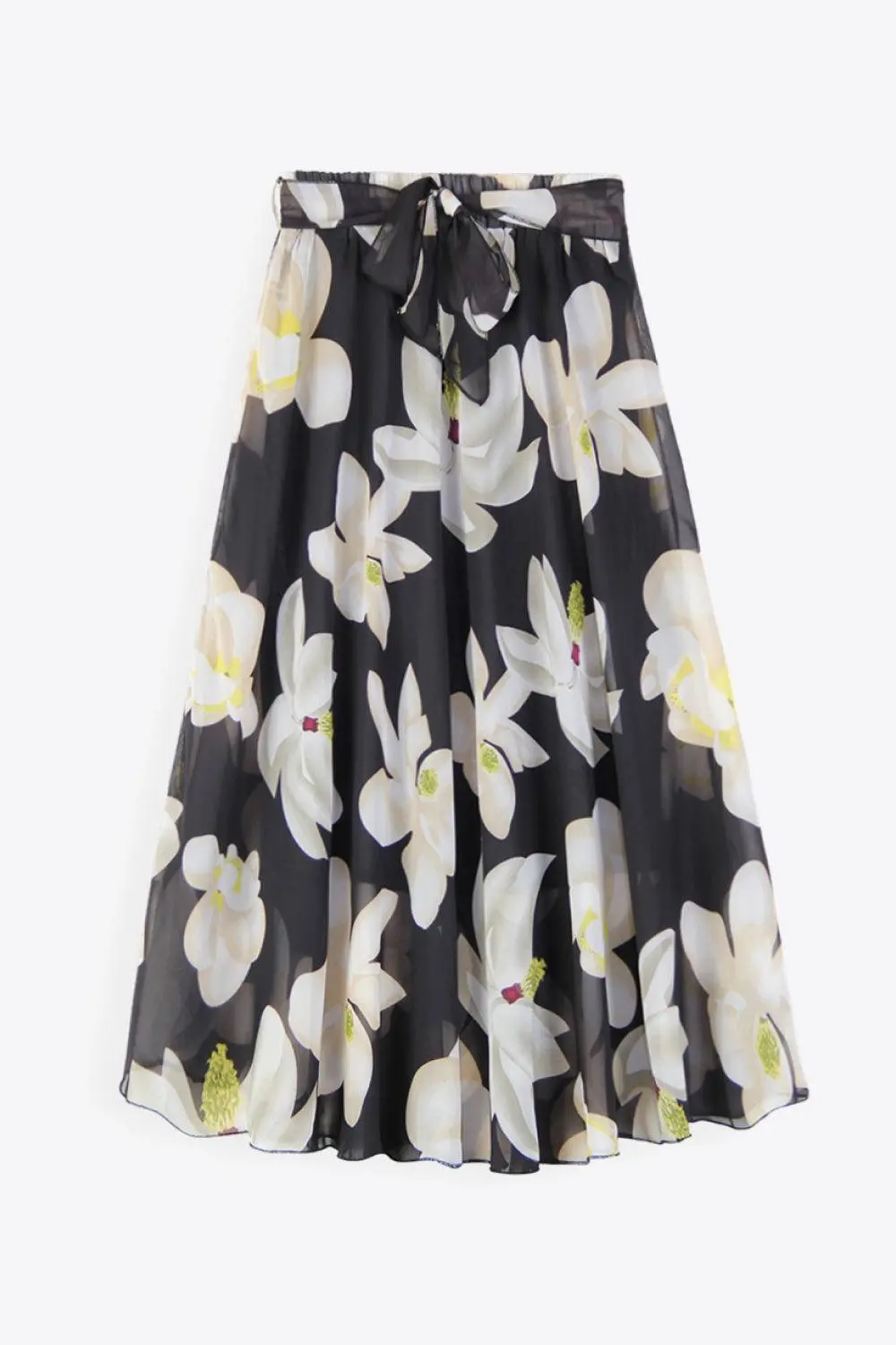 Floral Tie-Waist Skirt Maxi