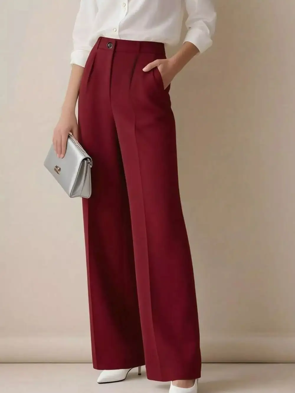 Lightweight High Waisted Wide Leg Pants
