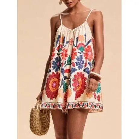 Floral Sleeveless Romper