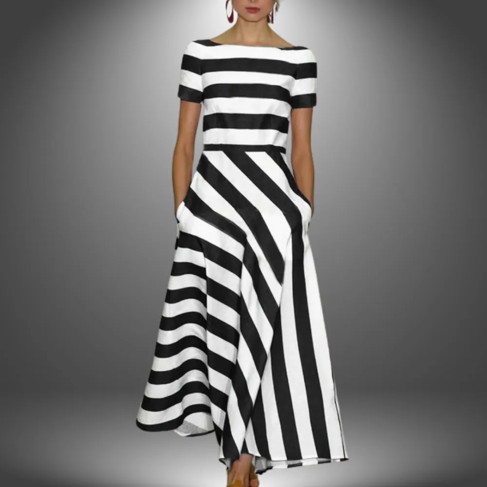  Striped Maxi Dress