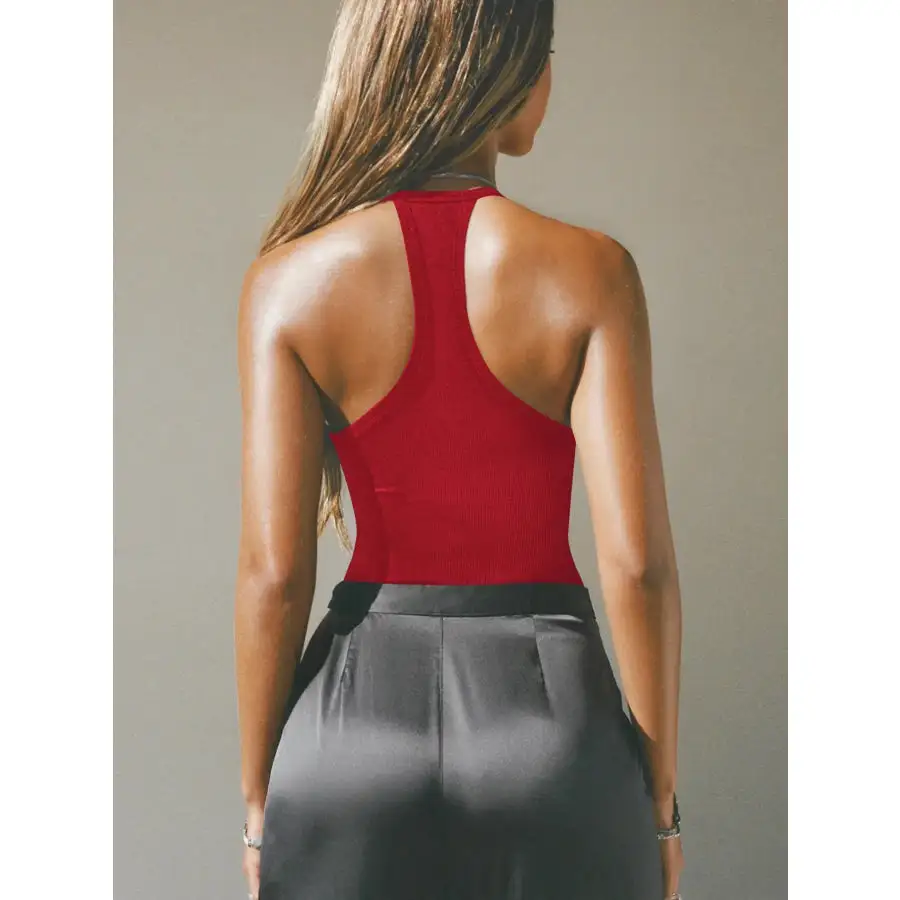 Cutout Ribbed Tank Top